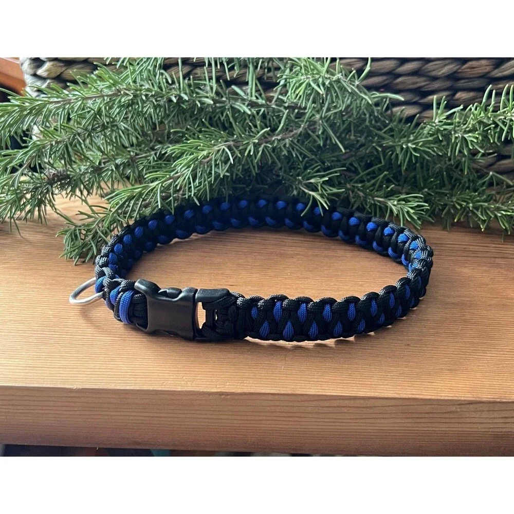 Fits 17.5 in. Neck Size, Quick Release Paracord Dog Collar HANDMADE NEW